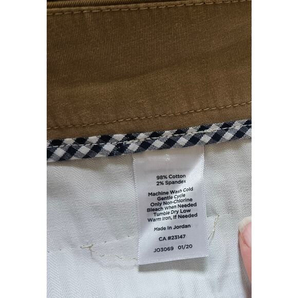 Talbot's Women's Perfect Skimmer Pants, Size 18W Khaki Stretch Cotton Crop - Picture 8 of 8